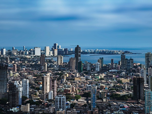 aerial view of Mumbai India